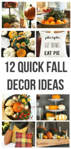 collage of fall decor