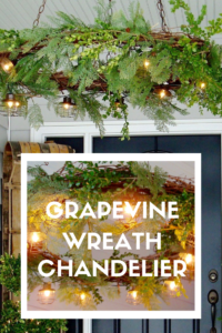 grapevine wreath chandelier